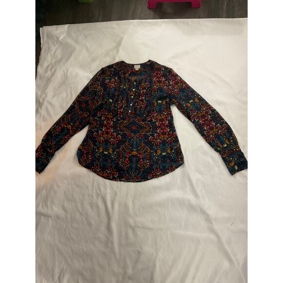 Converse Sheer Floral Long Sleeve Blouse M Cottagecore Dopamine Coquette Girl - Picture 3 of 9